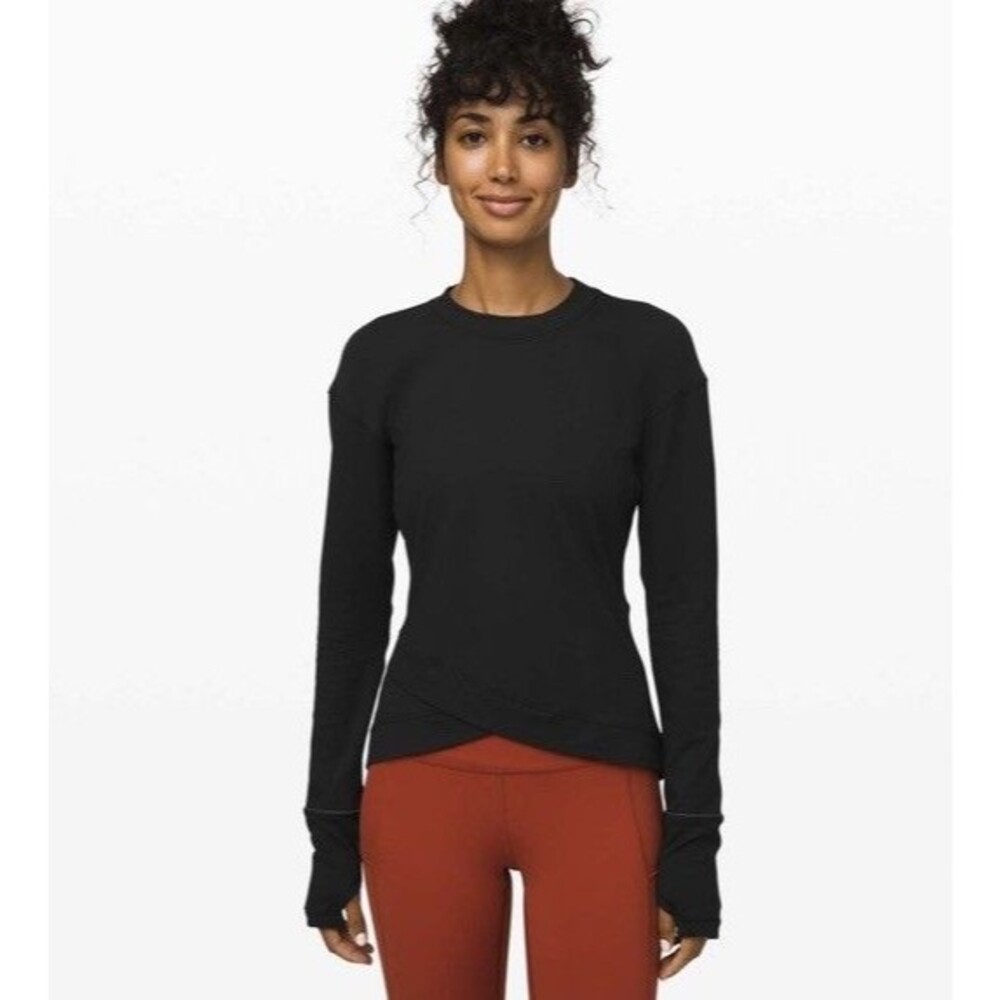 Lululemon Womens 4 Black Close To Crossing Long Sleeve Rulu Buttery Soft Shirt